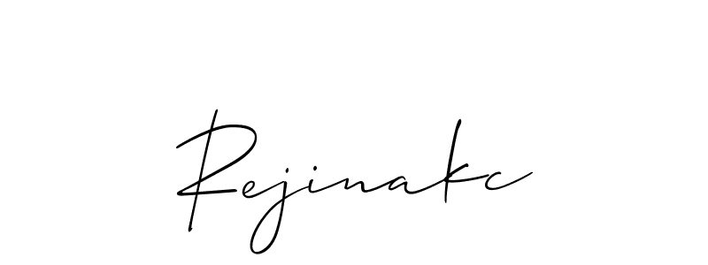 Make a beautiful signature design for name Rejinakc. With this signature (Allison_Script) style, you can create a handwritten signature for free. Rejinakc signature style 2 images and pictures png