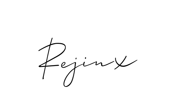 Create a beautiful signature design for name Rejinx. With this signature (Allison_Script) fonts, you can make a handwritten signature for free. Rejinx signature style 2 images and pictures png