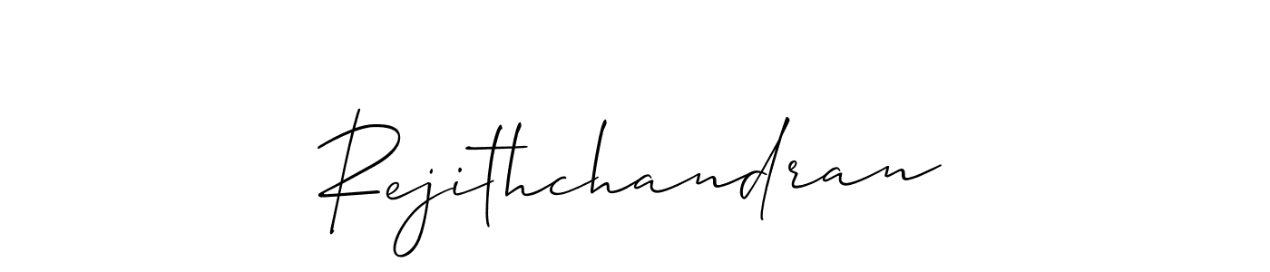 The best way (Allison_Script) to make a short signature is to pick only two or three words in your name. The name Rejithchandran include a total of six letters. For converting this name. Rejithchandran signature style 2 images and pictures png