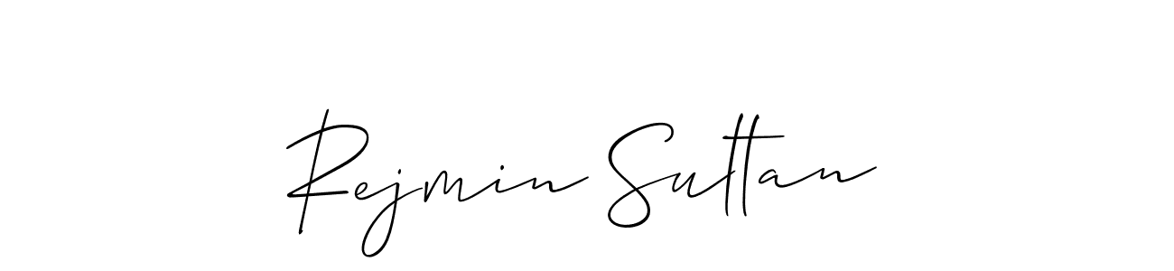 Create a beautiful signature design for name Rejmin Sultan. With this signature (Allison_Script) fonts, you can make a handwritten signature for free. Rejmin Sultan signature style 2 images and pictures png