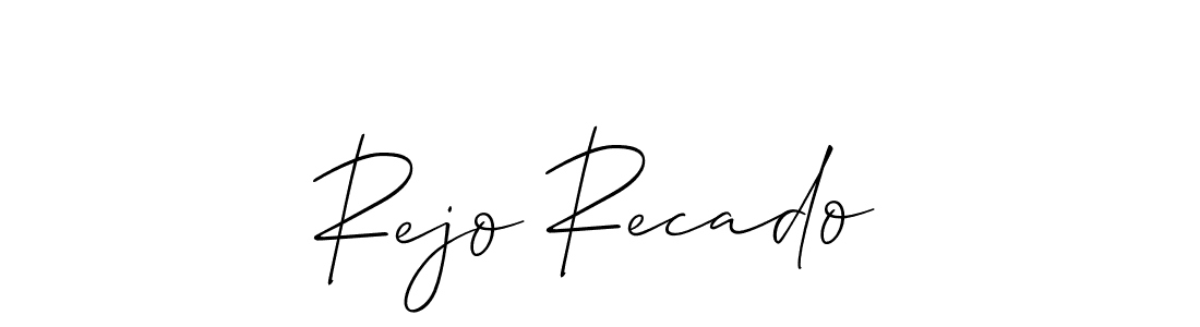 How to make Rejo Recado signature? Allison_Script is a professional autograph style. Create handwritten signature for Rejo Recado name. Rejo Recado signature style 2 images and pictures png