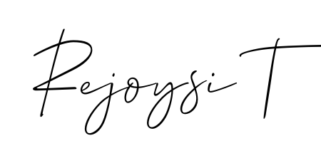 Designed for modern professionals: Rejoysi T name signature crafted with Allison_Script script. Ready for digital PDF workflows. Rejoysi T signature style 2 images and pictures png