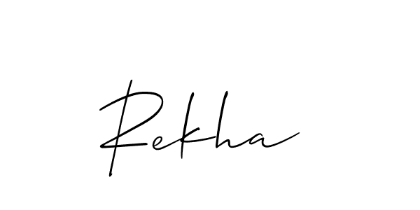 Design your own signature with our free online signature maker. With this signature software, you can create a handwritten (Allison_Script) signature for name Rekha . Rekha  signature style 2 images and pictures png
