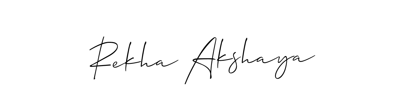 Make a beautiful signature design for name Rekha Akshaya. Use this online signature maker to create a handwritten signature for free. Rekha Akshaya signature style 2 images and pictures png