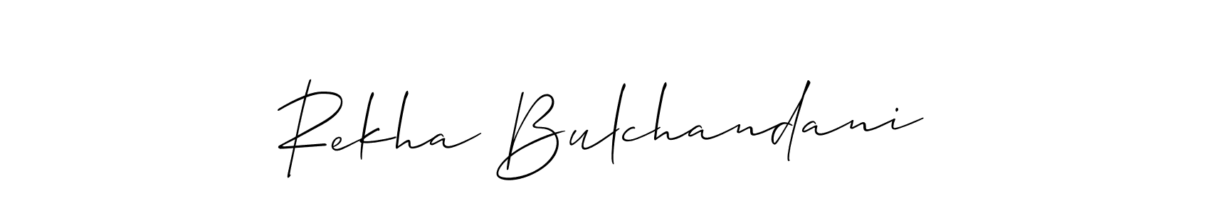 Once you've used our free online signature maker to create your best signature Allison_Script style, it's time to enjoy all of the benefits that Rekha Bulchandani name signing documents. Rekha Bulchandani signature style 2 images and pictures png