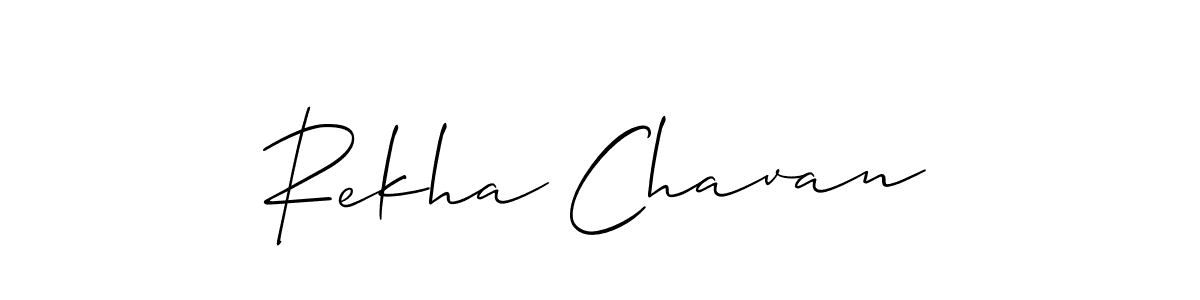 Make a short Rekha Chavan signature style. Manage your documents anywhere anytime using Allison_Script. Create and add eSignatures, submit forms, share and send files easily. Rekha Chavan signature style 2 images and pictures png