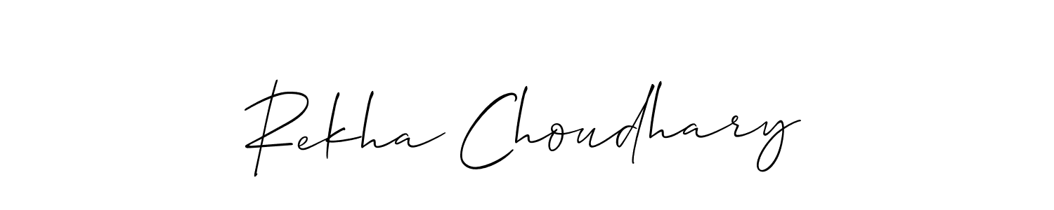 Make a short Rekha Choudhary signature style. Manage your documents anywhere anytime using Allison_Script. Create and add eSignatures, submit forms, share and send files easily. Rekha Choudhary signature style 2 images and pictures png