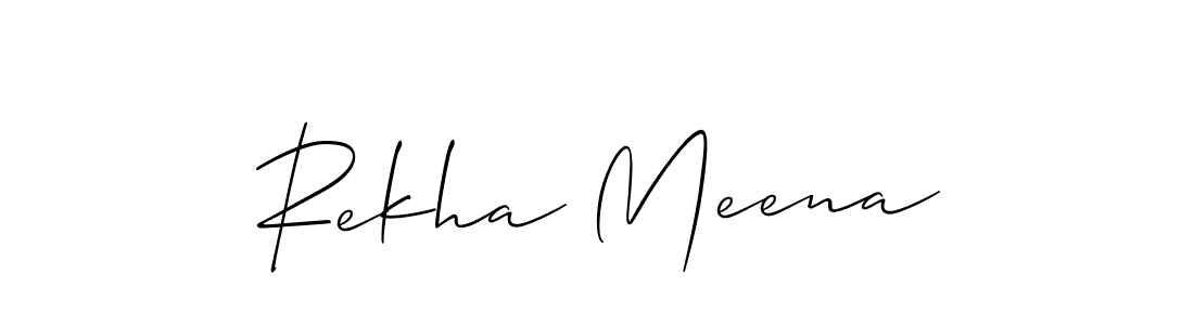Design your own signature with our free online signature maker. With this signature software, you can create a handwritten (Allison_Script) signature for name Rekha Meena. Rekha Meena signature style 2 images and pictures png