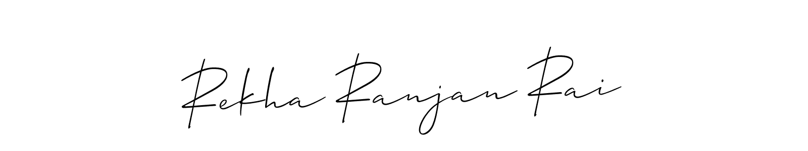 Make a beautiful signature design for name Rekha Ranjan Rai. With this signature (Allison_Script) style, you can create a handwritten signature for free. Rekha Ranjan Rai signature style 2 images and pictures png