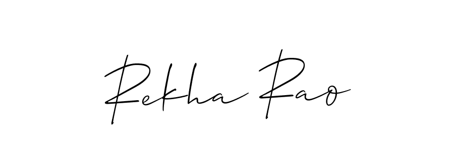 Rekha Rao stylish signature style. Best Handwritten Sign (Allison_Script) for my name. Handwritten Signature Collection Ideas for my name Rekha Rao. Rekha Rao signature style 2 images and pictures png