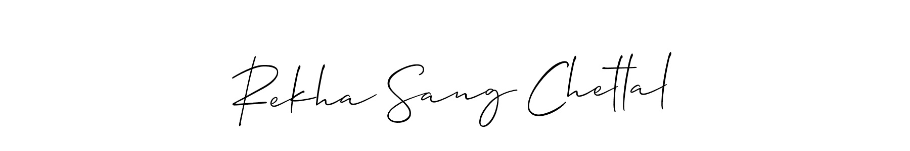 Rekha Sang Chetlal stylish signature style. Best Handwritten Sign (Allison_Script) for my name. Handwritten Signature Collection Ideas for my name Rekha Sang Chetlal. Rekha Sang Chetlal signature style 2 images and pictures png