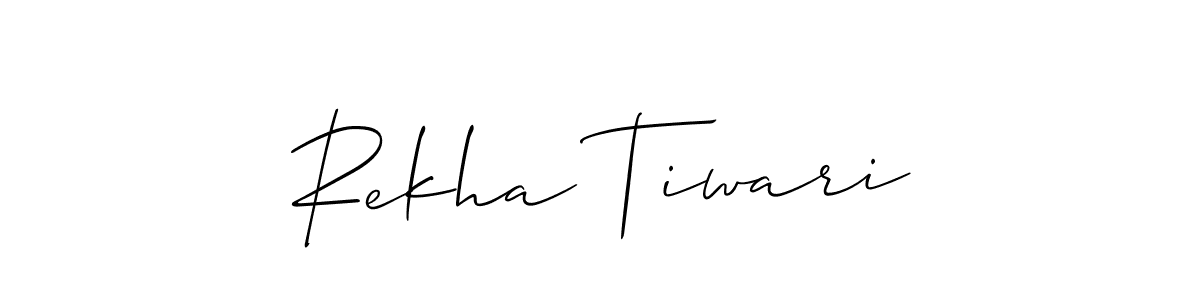 How to make Rekha Tiwari name signature. Use Allison_Script style for creating short signs online. This is the latest handwritten sign. Rekha Tiwari signature style 2 images and pictures png