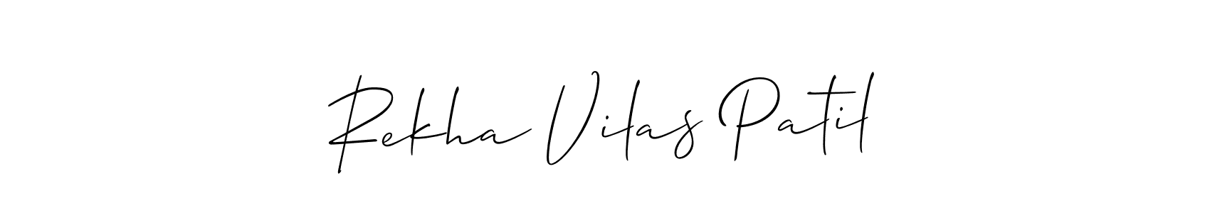 You should practise on your own different ways (Allison_Script) to write your name (Rekha Vilas Patil) in signature. don't let someone else do it for you. Rekha Vilas Patil signature style 2 images and pictures png