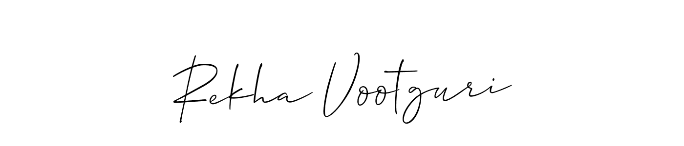 Design your own signature with our free online signature maker. With this signature software, you can create a handwritten (Allison_Script) signature for name Rekha Vootguri. Rekha Vootguri signature style 2 images and pictures png