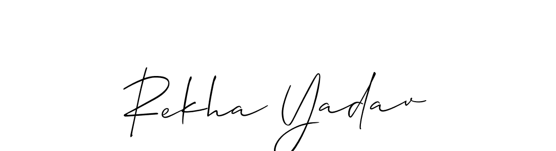 It looks lik you need a new signature style for name Rekha Yadav. Design unique handwritten (Allison_Script) signature with our free signature maker in just a few clicks. Rekha Yadav signature style 2 images and pictures png