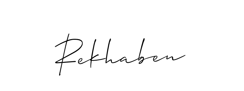 Best and Professional Signature Style for Rekhaben. Allison_Script Best Signature Style Collection. Rekhaben signature style 2 images and pictures png