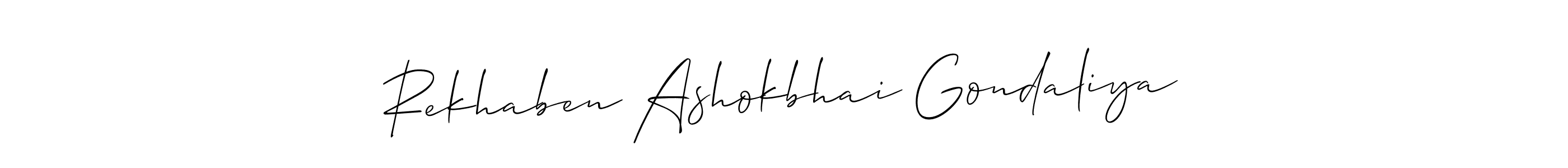 How to Draw Rekhaben Ashokbhai Gondaliya signature style? Allison_Script is a latest design signature styles for name Rekhaben Ashokbhai Gondaliya. Rekhaben Ashokbhai Gondaliya signature style 2 images and pictures png