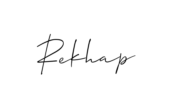 Allison_Script is a professional signature style that is perfect for those who want to add a touch of class to their signature. It is also a great choice for those who want to make their signature more unique. Get Rekhap name to fancy signature for free. Rekhap signature style 2 images and pictures png