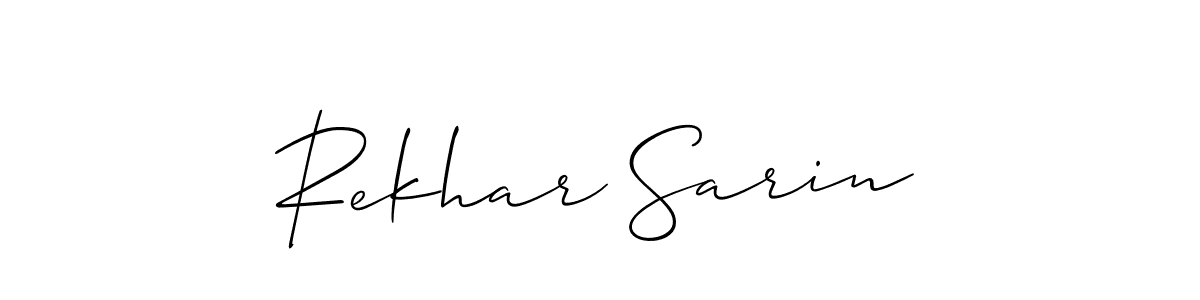 Once you've used our free online signature maker to create your best signature Allison_Script style, it's time to enjoy all of the benefits that Rekhar Sarin name signing documents. Rekhar Sarin signature style 2 images and pictures png