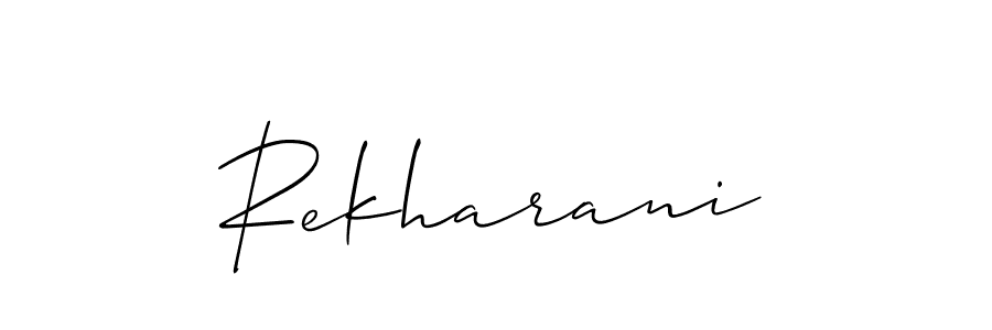 How to make Rekharani signature? Allison_Script is a professional autograph style. Create handwritten signature for Rekharani name. Rekharani signature style 2 images and pictures png