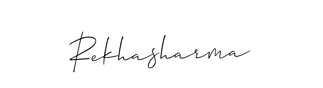 Also You can easily find your signature by using the search form. We will create Rekhasharma name handwritten signature images for you free of cost using Allison_Script sign style. Rekhasharma signature style 2 images and pictures png