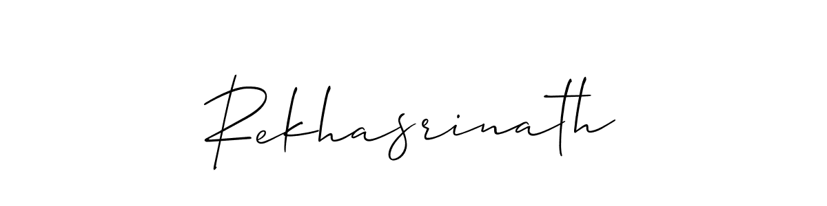 Create a beautiful signature design for name Rekhasrinath. With this signature (Allison_Script) fonts, you can make a handwritten signature for free. Rekhasrinath signature style 2 images and pictures png