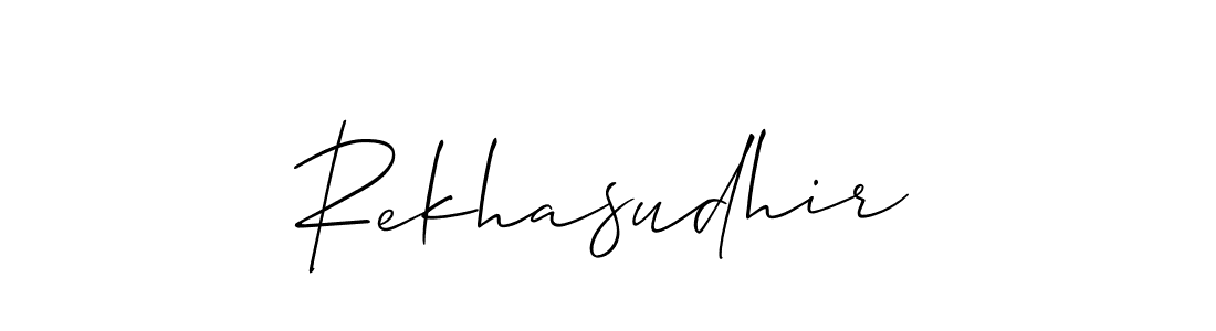 Also You can easily find your signature by using the search form. We will create Rekhasudhir name handwritten signature images for you free of cost using Allison_Script sign style. Rekhasudhir signature style 2 images and pictures png