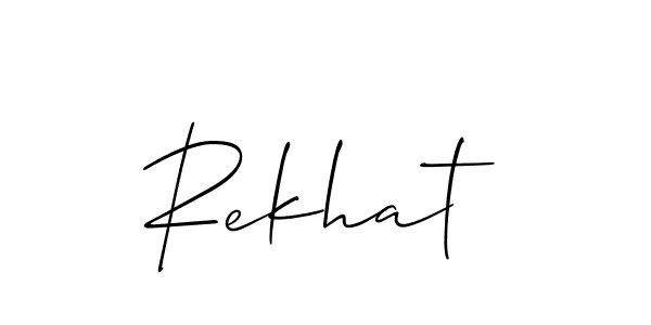 Once you've used our free online signature maker to create your best signature Allison_Script style, it's time to enjoy all of the benefits that Rekhat name signing documents. Rekhat signature style 2 images and pictures png