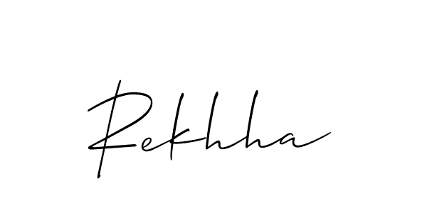 Rekhha stylish signature style. Best Handwritten Sign (Allison_Script) for my name. Handwritten Signature Collection Ideas for my name Rekhha. Rekhha signature style 2 images and pictures png