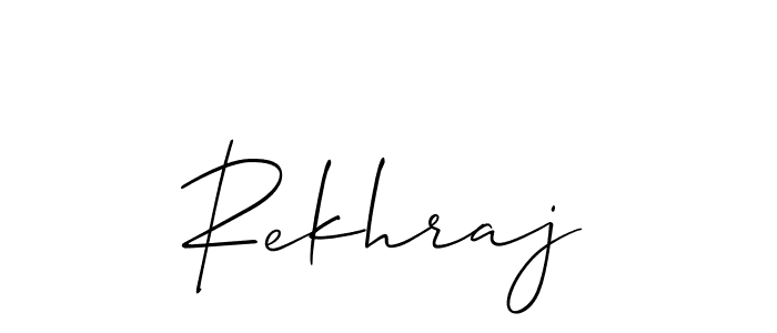 Create a beautiful signature design for name Rekhraj. With this signature (Allison_Script) fonts, you can make a handwritten signature for free. Rekhraj signature style 2 images and pictures png