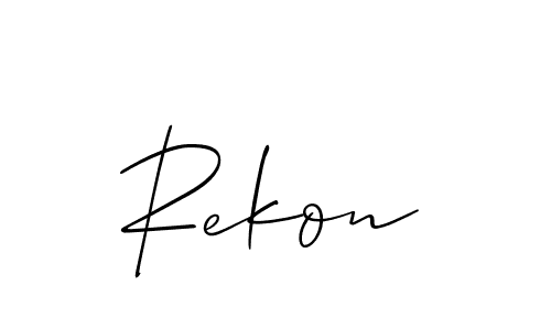 Check out images of Autograph of Rekon name. Actor Rekon Signature Style. Allison_Script is a professional sign style online. Rekon signature style 2 images and pictures png