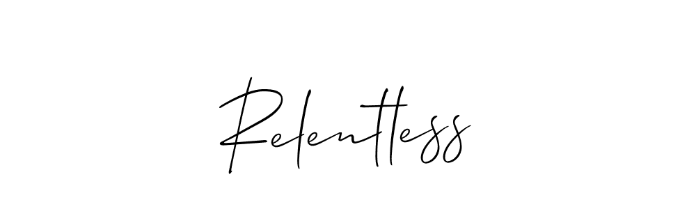 Also we have Relentless name is the best signature style. Create professional handwritten signature collection using Allison_Script autograph style. Relentless signature style 2 images and pictures png