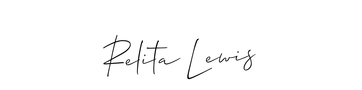 if you are searching for the best signature style for your name Relita Lewis. so please give up your signature search. here we have designed multiple signature styles  using Allison_Script. Relita Lewis signature style 2 images and pictures png