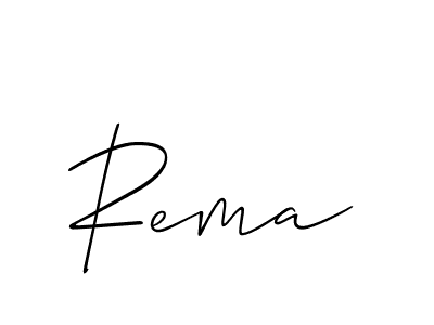 Make a beautiful signature design for name Rema. With this signature (Allison_Script) style, you can create a handwritten signature for free. Rema signature style 2 images and pictures png