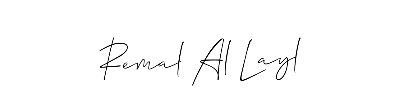 How to make Remal Al Layl signature? Allison_Script is a professional autograph style. Create handwritten signature for Remal Al Layl name. Remal Al Layl signature style 2 images and pictures png