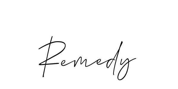 Make a beautiful signature design for name Remedy. With this signature (Allison_Script) style, you can create a handwritten signature for free. Remedy signature style 2 images and pictures png