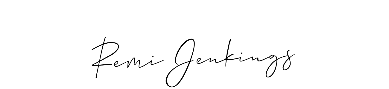 Also we have Remi Jenkings name is the best signature style. Create professional handwritten signature collection using Allison_Script autograph style. Remi Jenkings signature style 2 images and pictures png