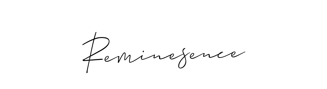 Create a beautiful signature design for name Reminesence. With this signature (Allison_Script) fonts, you can make a handwritten signature for free. Reminesence signature style 2 images and pictures png