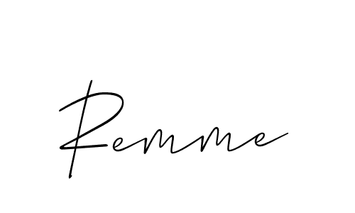 Use a signature maker to create a handwritten signature online. With this signature software, you can design (Allison_Script) your own signature for name Remme. Remme signature style 2 images and pictures png