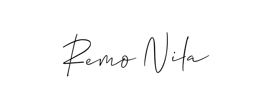 Similarly Allison_Script is the best handwritten signature design. Signature creator online .You can use it as an online autograph creator for name Remo Nila. Remo Nila signature style 2 images and pictures png