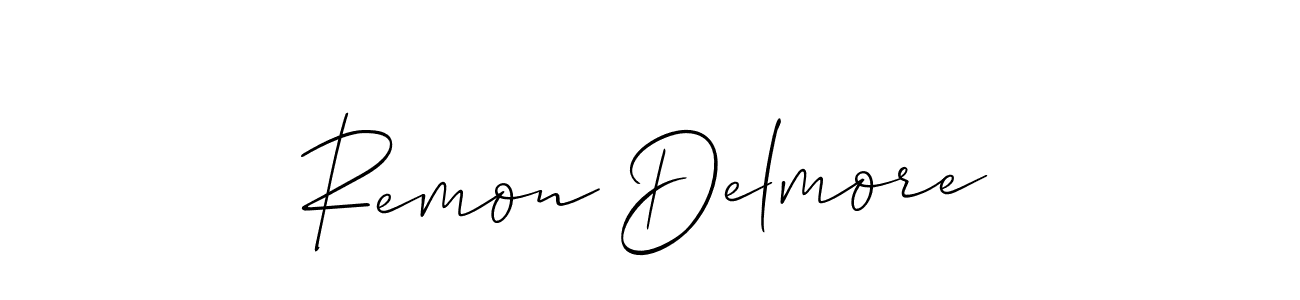 Create a beautiful signature design for name Remon Delmore. With this signature (Allison_Script) fonts, you can make a handwritten signature for free. Remon Delmore signature style 2 images and pictures png