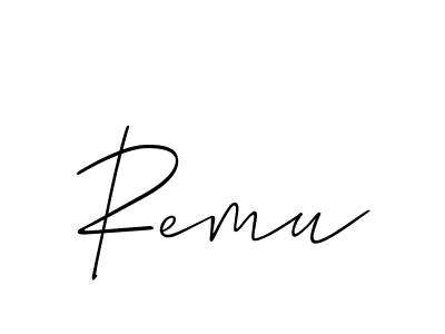 Also we have Remu name is the best signature style. Create professional handwritten signature collection using Allison_Script autograph style. Remu signature style 2 images and pictures png