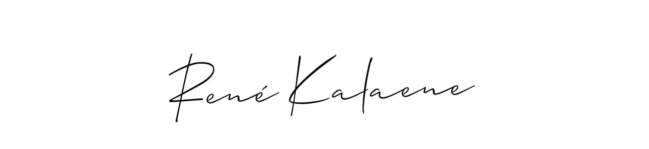 You should practise on your own different ways (Allison_Script) to write your name (René Kalaene) in signature. don't let someone else do it for you. René Kalaene signature style 2 images and pictures png