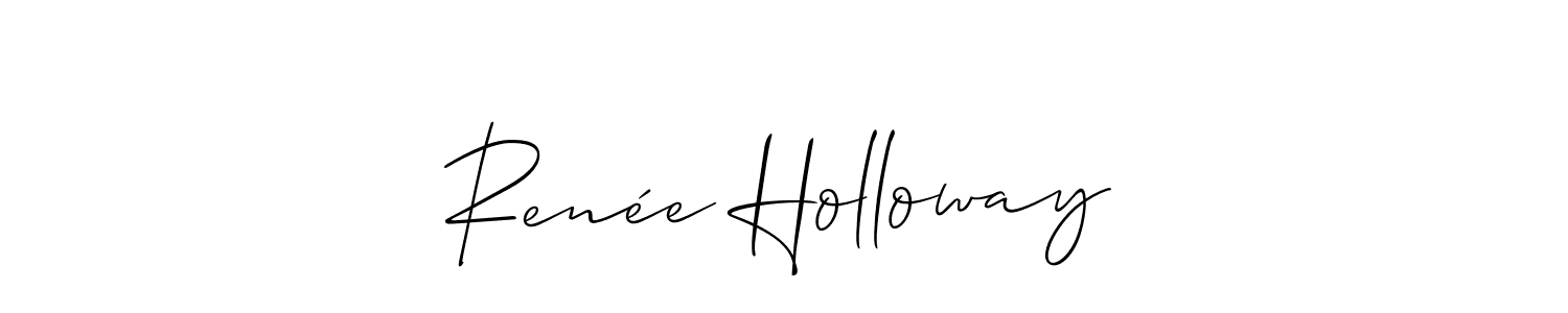 Create a beautiful signature design for name Renée Holloway. With this signature (Allison_Script) fonts, you can make a handwritten signature for free. Renée Holloway signature style 2 images and pictures png