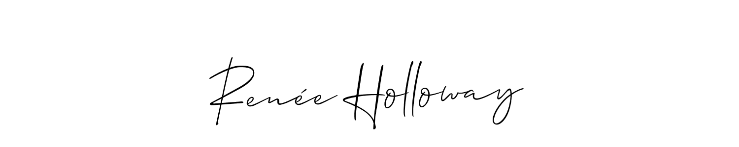 Similarly Allison_Script is the best handwritten signature design. Signature creator online .You can use it as an online autograph creator for name Renée Holloway. Renée Holloway signature style 2 images and pictures png