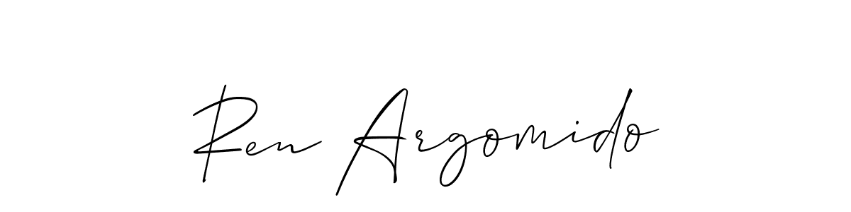 Similarly Allison_Script is the best handwritten signature design. Signature creator online .You can use it as an online autograph creator for name Ren Argomido. Ren Argomido signature style 2 images and pictures png