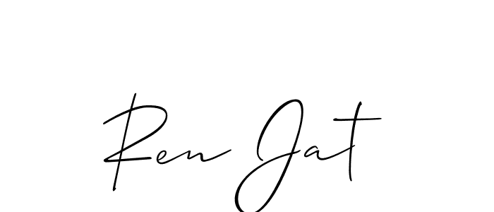 Design your own signature with our free online signature maker. With this signature software, you can create a handwritten (Allison_Script) signature for name Ren Jat. Ren Jat signature style 2 images and pictures png