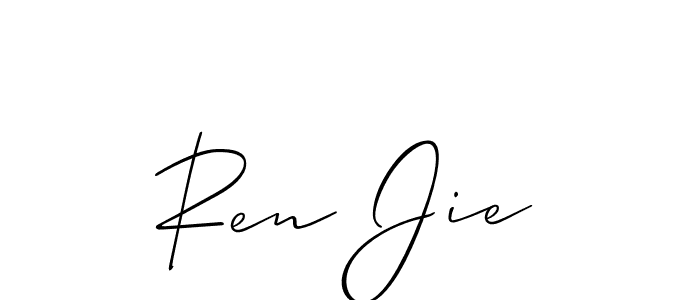 Also we have Ren Jie name is the best signature style. Create professional handwritten signature collection using Allison_Script autograph style. Ren Jie signature style 2 images and pictures png