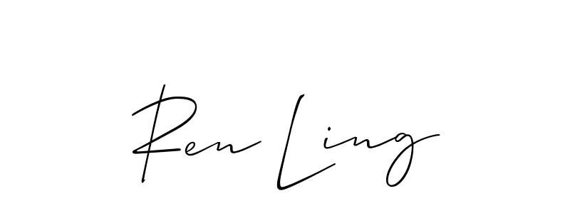 You should practise on your own different ways (Allison_Script) to write your name (Ren Ling) in signature. don't let someone else do it for you. Ren Ling signature style 2 images and pictures png
