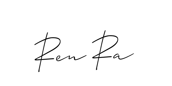 Design your own signature with our free online signature maker. With this signature software, you can create a handwritten (Allison_Script) signature for name Ren Ra. Ren Ra signature style 2 images and pictures png